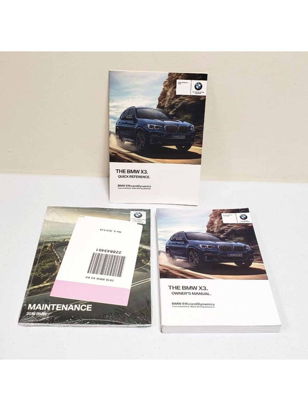 BMW X3 2018 Owner Manual Quick Reference Maintenance Kit